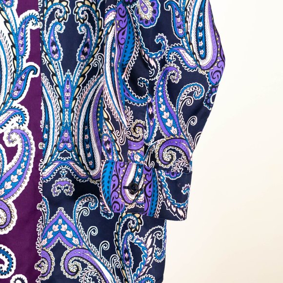 Chico's Women's Dress Shirt Collared Button Up Paisley Long Sleeve Top 1 US M/8 - Picture 10 of 10